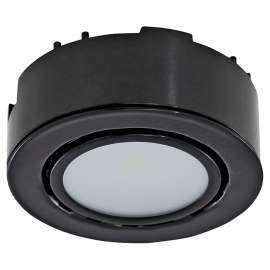 Liteline UCP-LED1-BK Puck Light, 12 VDC, 2 W, 1-Lamp, LED Lamp, 130 Lumens, 3000 K Color Temp, Black Fixture
