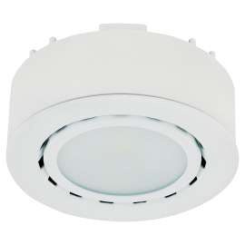 Liteline UCP-LED1-WH Puck Light, 12 VDC, 2 W, 1-Lamp, LED Lamp, 130 Lumens, 3000 K Color Temp, White Fixture