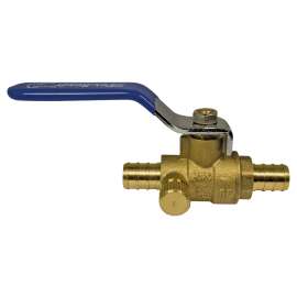 Waterline 1559050LF Insert Ball Valve, 1/2 in Connection, PEX, Brass Body