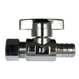 Waterline 1558443LF Straight Ball Valve, 1/2 x 3/8 in Connection, Compression, Brass Body