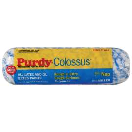 Purdy Colossus 140630M95 Replacement Roller Cover, 1 in Thick Nap, 9-1/2 in L, Woven Polyamide Cover