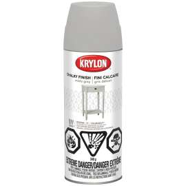 Krylon 4102 Chalky Finish Paint, Misty Gray, 12 oz, Aerosol Can