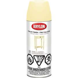 Krylon 4108 Chalky Finish Paint, Colonial Ivory, 12 oz, Aerosol Can