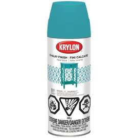 Krylon 4111 Chalky Finish Paint, Tidal Blue, 12 oz, Aerosol Can