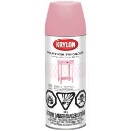 Krylon 4116 Chalky Finish Paint, Bonnet Pink, 12 oz, Aerosol Can