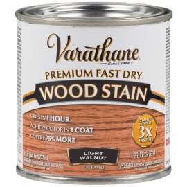 VARATHANE 262034 Wood Stain, Light Walnut, Liquid, 0.5 pt, Can
