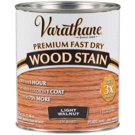 VARATHANE 262015 Wood Stain, Light Walnut, Liquid, 1 qt, Can