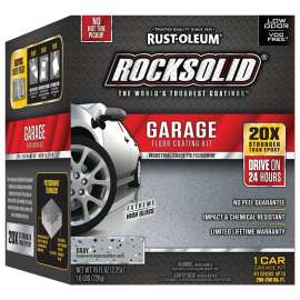 RUST-OLEUM ROCKSOLID 60003 Floor Coating Kit, High-Gloss, Gray, Liquid, 76 oz