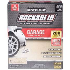 RUST-OLEUM ROCKSOLID 60007 Floor Coating Kit, High-Gloss, Tan, 76 oz