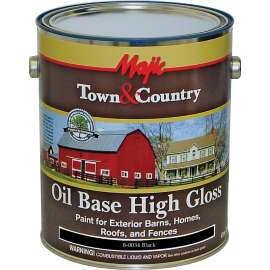 Majic Paints 8-0036-1 Barn and Fence Paint, High-Gloss, Black, 1 gal Pail