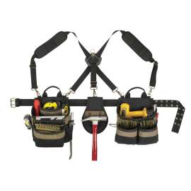 Kuny's AP1614 Combination System, 29 to 46 in Waist, Polyester Fabric/Steel, Black, 23-Pocket