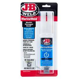 J-B WELD 50172 MarineWeld Epoxy, White, Liquid, 25 mL Syringe