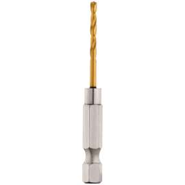 Milwaukee 48-89-4603 Impact Drill Bit, 3/32 in Dia, 2.38 in OAL, Twist Flute, 1/4 in Dia Shank, Hex Shank