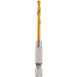 Milwaukee 48-89-4605 Impact Drill Bit, 1/8 in Dia, 2.62 in OAL, Twist Flute, 1/4 in Dia Shank, Hex Shank