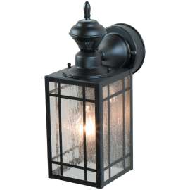 Heath Zenith HZ-4152-BK Decorative Light, 120 VAC, 100 W, Incandescent Lamp, Metal Fixture, Black Fixture