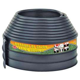 DCN Max Series 4300BKNS Lawn Edging, 20 ft L, 5 in H, Polyethylene, Black