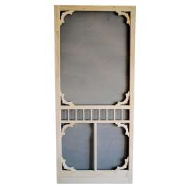 SCREEN TIGHT WCOL36 Screen Door, 36 in W, 80 in H, Light Brown