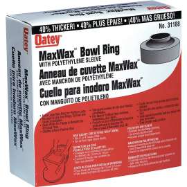 Oatey 31188 Bowl Ring, 3 to 4 in Dia, Polyethylene/Wax, Gold, For: 3 to 4 in Dia Waste Lines