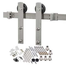 Renin BD100K-07800-SS Straight Strap Barn Door Hardware Kit, Steel, Stainless Steel, For Barn Door
