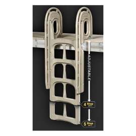 PLAYSTAR PS 1605 Dock Ladder, 350 lb, 5-Step, Plastic
