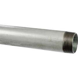 KLOECKNER METALS GALV 11/2 Pipe, 1-1/2 in, 21 ft L, Threaded