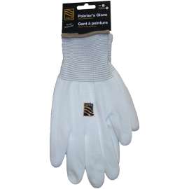 NOUR R GLOVE3 Painter's Gloves, L, Elastic Cuff, Nylon/Polyurethane, White