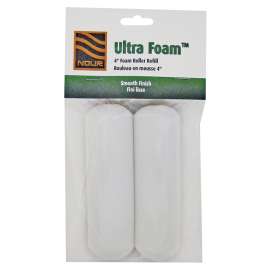 NOUR Ultra Foam Z 4U10-2 Roller Refill, 3/8 in Thick Nap, 4 in L, Foam Cover