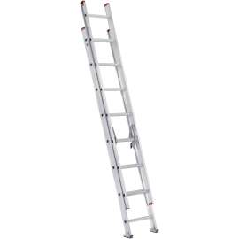 Louisville LP-1016 Extension Ladder, 200 lb, Aluminum