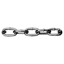Ben-Mor 52022 Proof Coil Chain, 100 ft L, 30 Grade, Carbon Steel, Galvanized