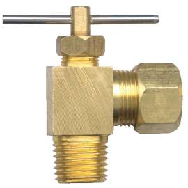 Fairview 3069-4B Needle Valve, 1/4 in Connection, Compression x Male, 150 psi Pressure, Brass Body