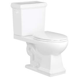 Craft + Main TL-7228-WL Two-Piece Toilet, Elongated Bowl, 4.8 lpf Flush, 12 in Rough-In, 17 in H Rim, Vitreous China