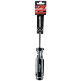 TASK T50447C Screwdriver, #3 Drive, Robertson Drive, 5 in L Shank, Cellulose Acetate Handle, Hard Grip Handle