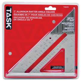 TASK T58005 Triangular Rafter Square, Aluminum, 7 in L