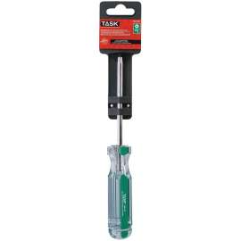 TASK Elite Series T50442 Screwdriver, #1 Drive, Robertson Drive, 4 in L Shank, Acetate Handle, Hard-Grip Handle