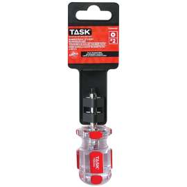 TASK Elite Series T50444 Screwdriver, #2 Drive, Robertson Drive, 1-1/2 in L Shank, Acetate Handle, Hard-Grip Handle