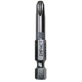 TASK T68242 Impact Driver Bit, #2 Drive, Robertson Drive, 2 in L, S2 Steel
