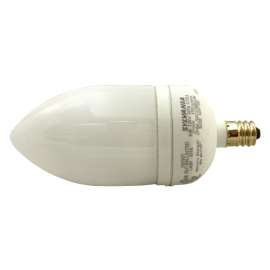 Sylvania 25986 Compact Fluorescent Bulb, 9 W, B10 Lamp, Candelabra E12 Lamp Base, 360 Lumens, 2700 K Color Temp