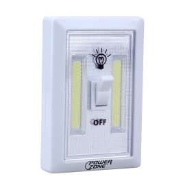 PowerZone 12532 Cordless Light Switch, LED Lamp, 200 Lumens, Wall Mounting