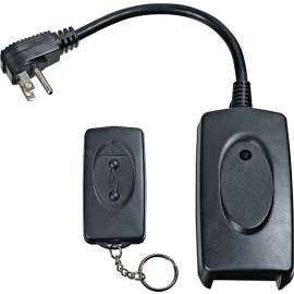 Woods 32555 Wireless Remote Control, 13 A, 125 V, 1625 W, CFL, Fluorescent, Incandescent, LED Lamp, Black