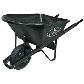 Landscapers Select 34628 Wheelbarrow, 6 cu-ft Volume, Poly, 1 -Wheel, Pneumatic Wheel, 16 in Wheel