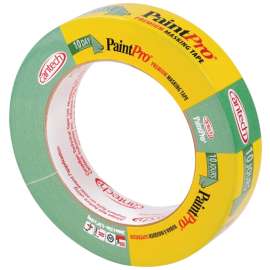Cantech PaintPro 309 Series 309-24 Masking Tape, 55 m L, 24 mm W, Crepe Paper Backing, Green