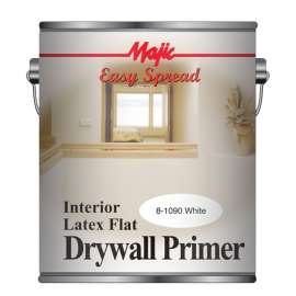Majic Paints 8-1090 Series 8-1090-1 Latex Primer, Flat, White, 1 gal, Can
