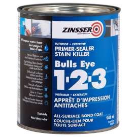 ZINSSER Bulls Eye Z02014 Primer, Flat, White, 946 mL, Can