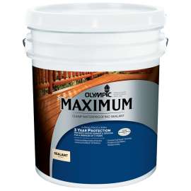 Olympic MAXIMUM 56400C-18.9L Sealant, Clear, Liquid, 18.9 L