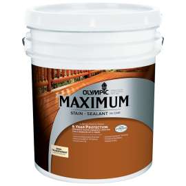 Olympic MAXIMUM 79560C 18.9L Stain and Sealant, Liquid, 18.9 L