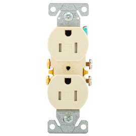 Eaton Wiring Devices TR270LA Duplex Receptacle, 2 -Pole, 15 A, 125 V, Push-in, Side Wiring, NEMA: 5-15R