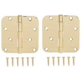 ProSource BH-402PB-PS Door Hinge, Steel, Bright Brass, Loose Pin, 180 deg Range of Motion, Screw Mounting
