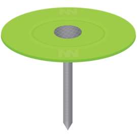 Stinger 0135151 Cap Nail, 2-1/2 in L, Flat Head, 12 ga Gauge, Plastic/Steel