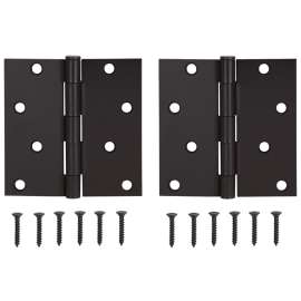 ProSource BH-502ORB-PS Square Corner Door Hinge, Steel, Oil-Rubbed Bronze, Loose Pin, 180 deg Range of Motion