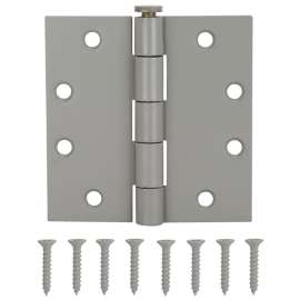 ProSource LR-017-PS Square Corner Door Hinge, Steel, Gray, Loose Pin, 180 deg Range of Motion, Screw Mount Mounting